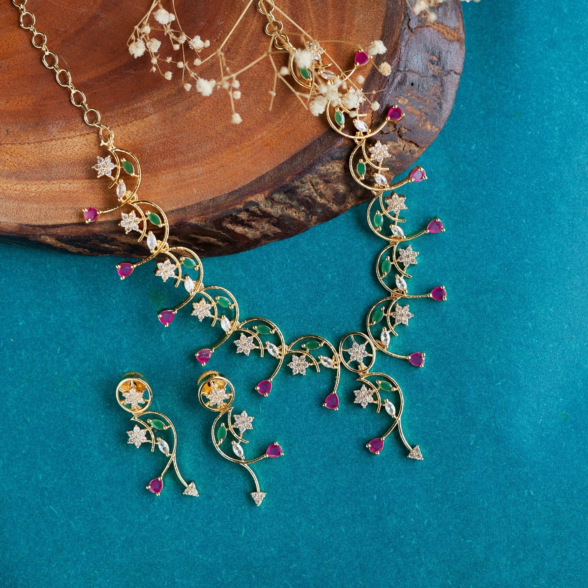 Jade & Ruby Symphony Necklace
