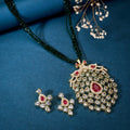 Kundan Necklace Set with Pendant and Earrings