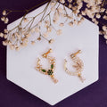 Leaf Dazzle Combo Gold Plated Nose Pin