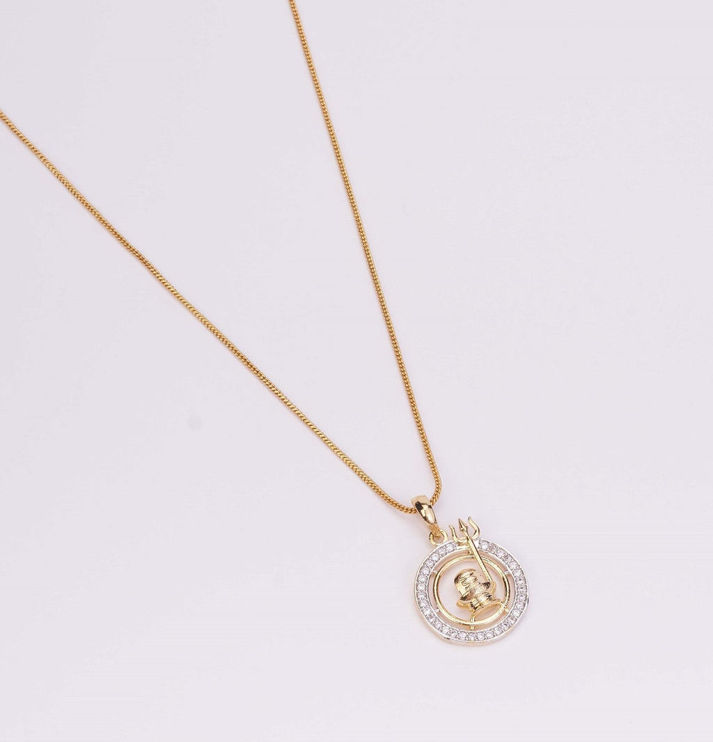 Locket Set - Lord Shiva Enchanted Gold Plated Locket Set - Opal Touch