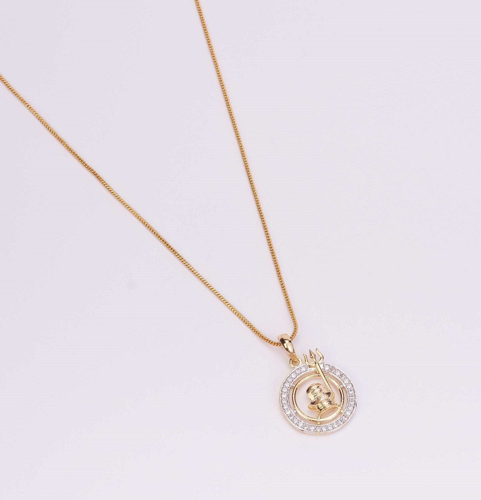 Locket Set - Lord Shiva Enchanted Gold Plated Locket Set - Opal Touch