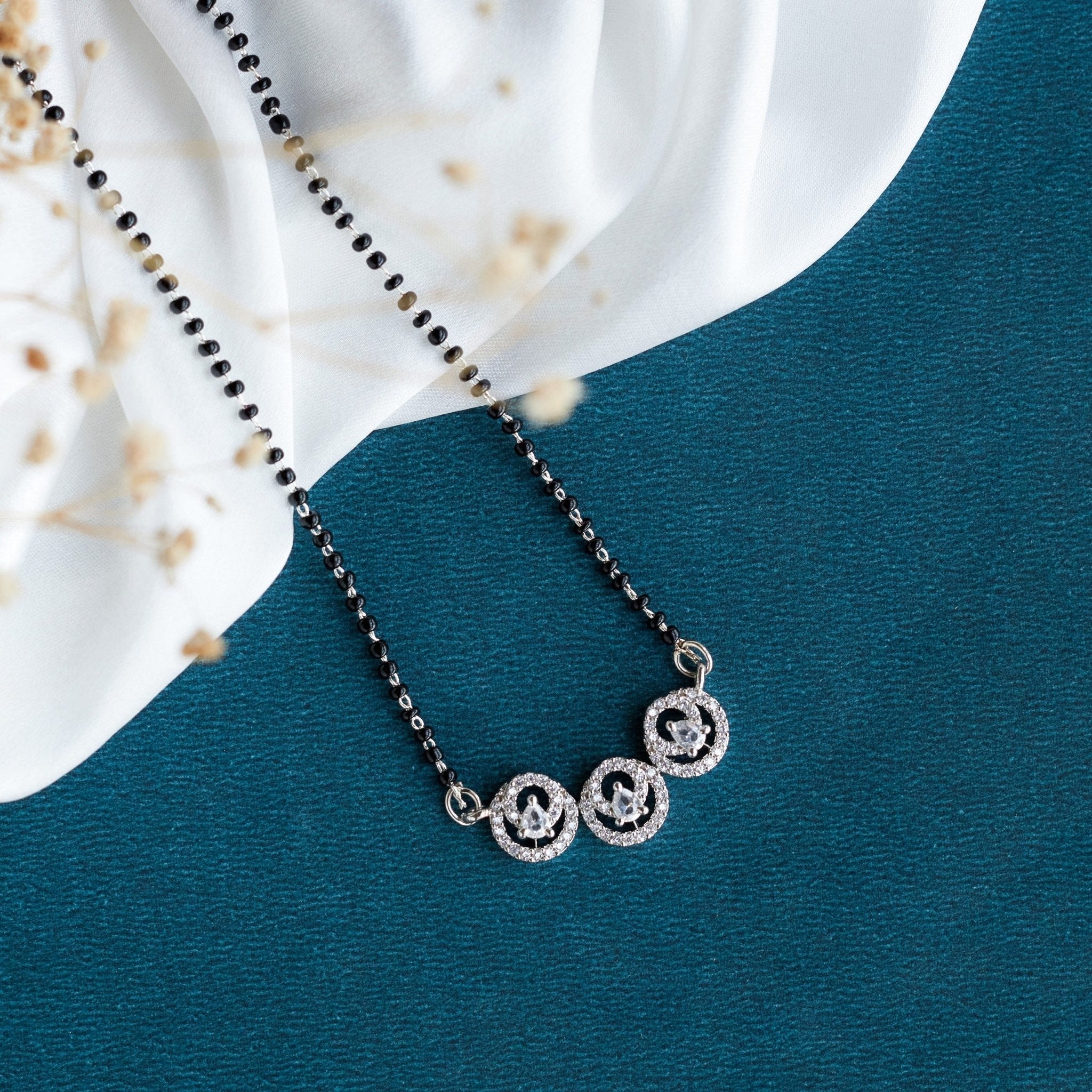 Luminous Vow Rhodium Mangalsutra