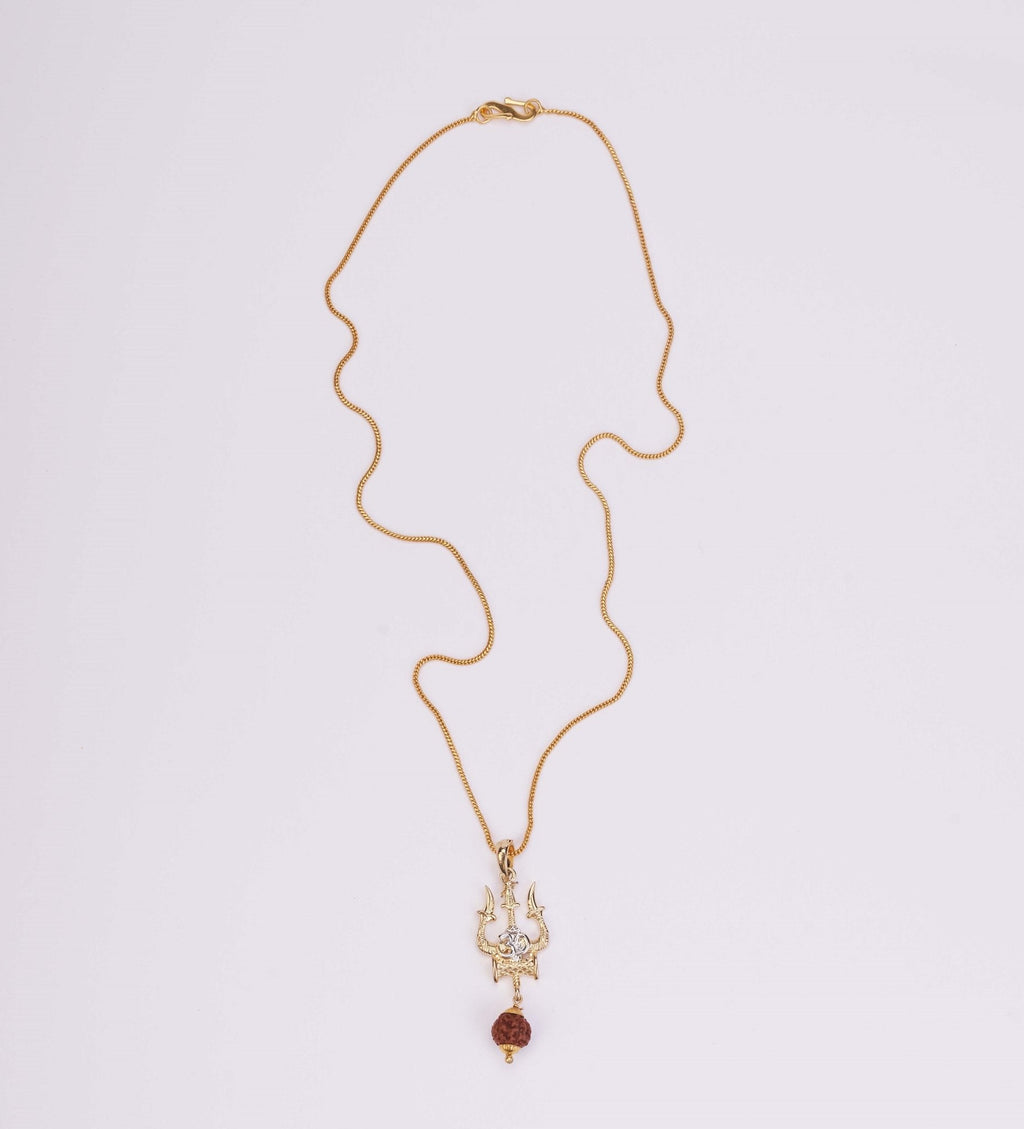 Locket Set - Mahadev Gold Plated Locket Set - Opal Touch