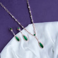 Majesty Crystal Rose Gold Necklace Set