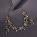 Mehendi Plated Floral Necklace Set
