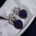 Midnight Star Earrings in Black Plated Blue