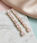 Mint Pink Gold Plated Earrings