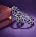 Minty Fresh Rhodium Bangles Set (Pack of 2) Blue-White