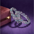 Minty Fresh Rhodium Bangles Set (Pack of 2) Multicolor