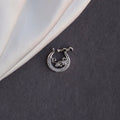 Moon Rhodium Screw Nose Pin