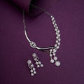 Moonpetal Rhodium Necklace