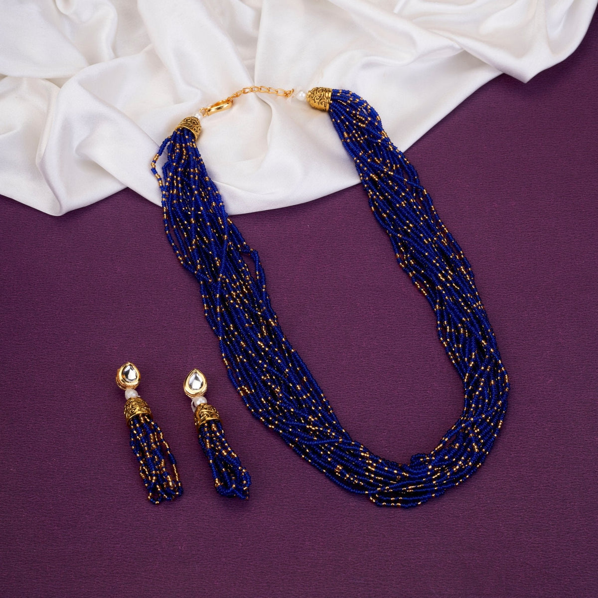 Moti Jhalar Necklace Set
