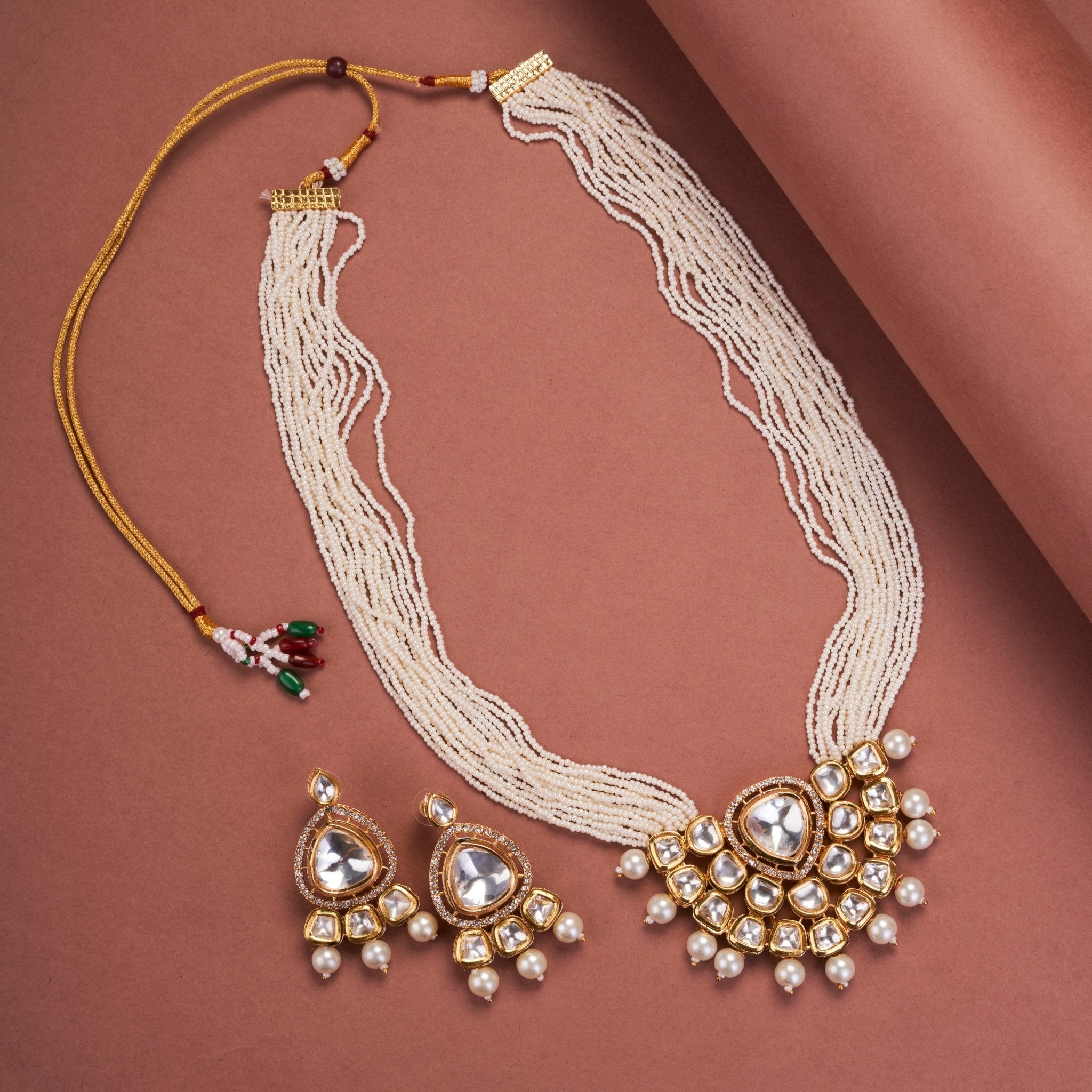 Multi Strand Kundan Necklace Set