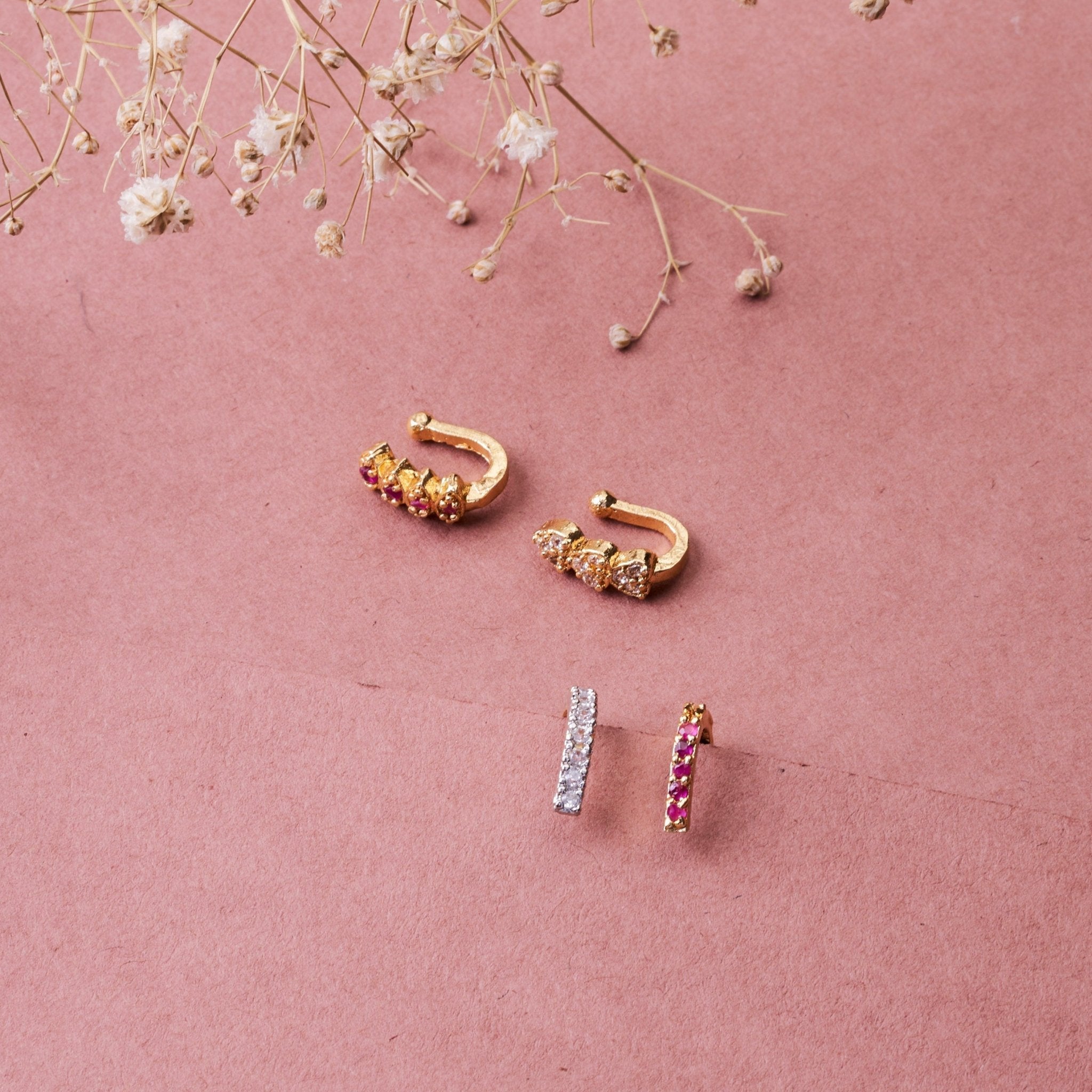 Multicolor Beauty Nose Pin Set (Pack of 4)