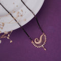 Opulent Rose Gold Feather Mangalsutra