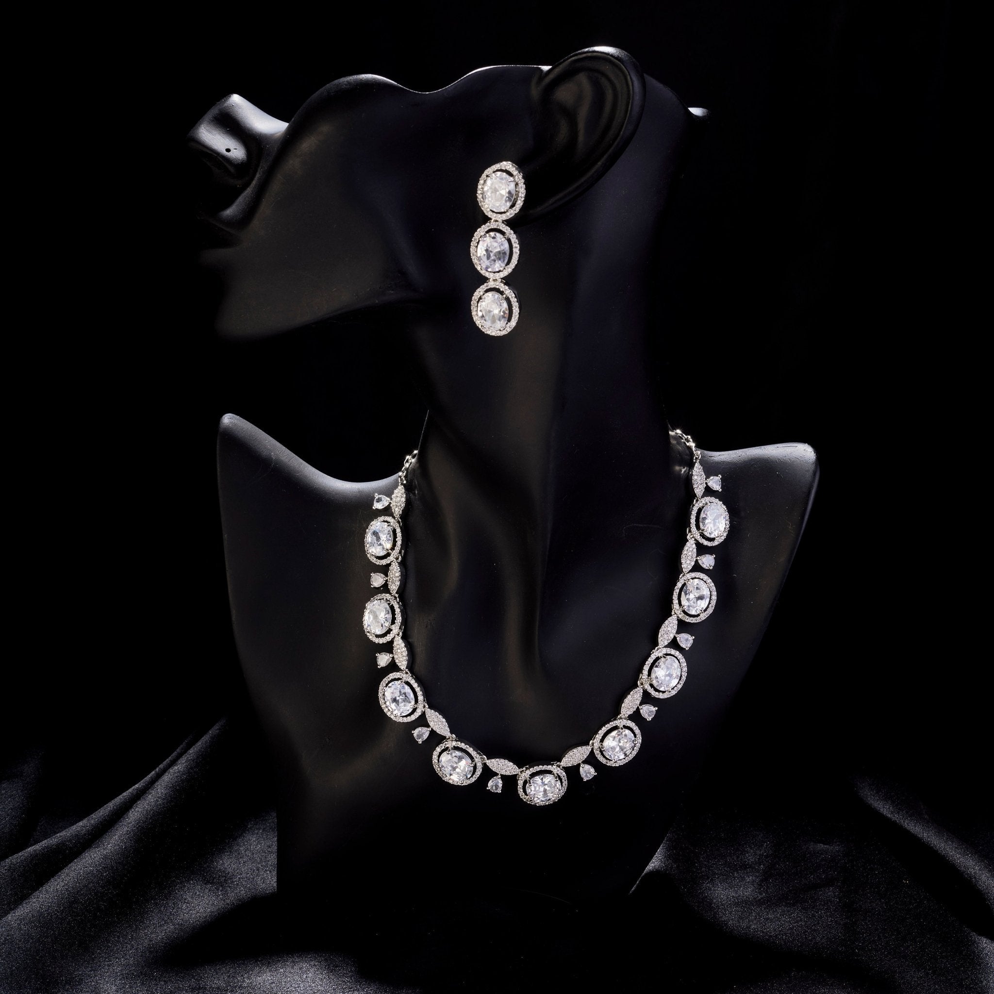 Opulent Spark Rhodium Necklace