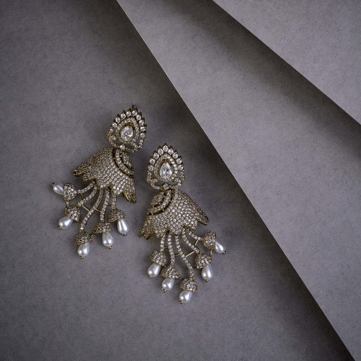 Peacock Design Mehendi Plated Dangle Earrings