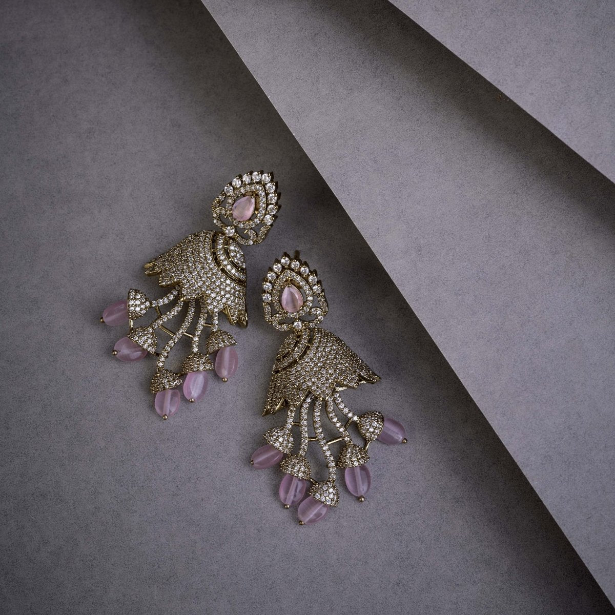 Peacock Design Mehendi Plated Dangle Earrings