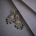 Peacock Design Mehendi Plated Dangle Earrings