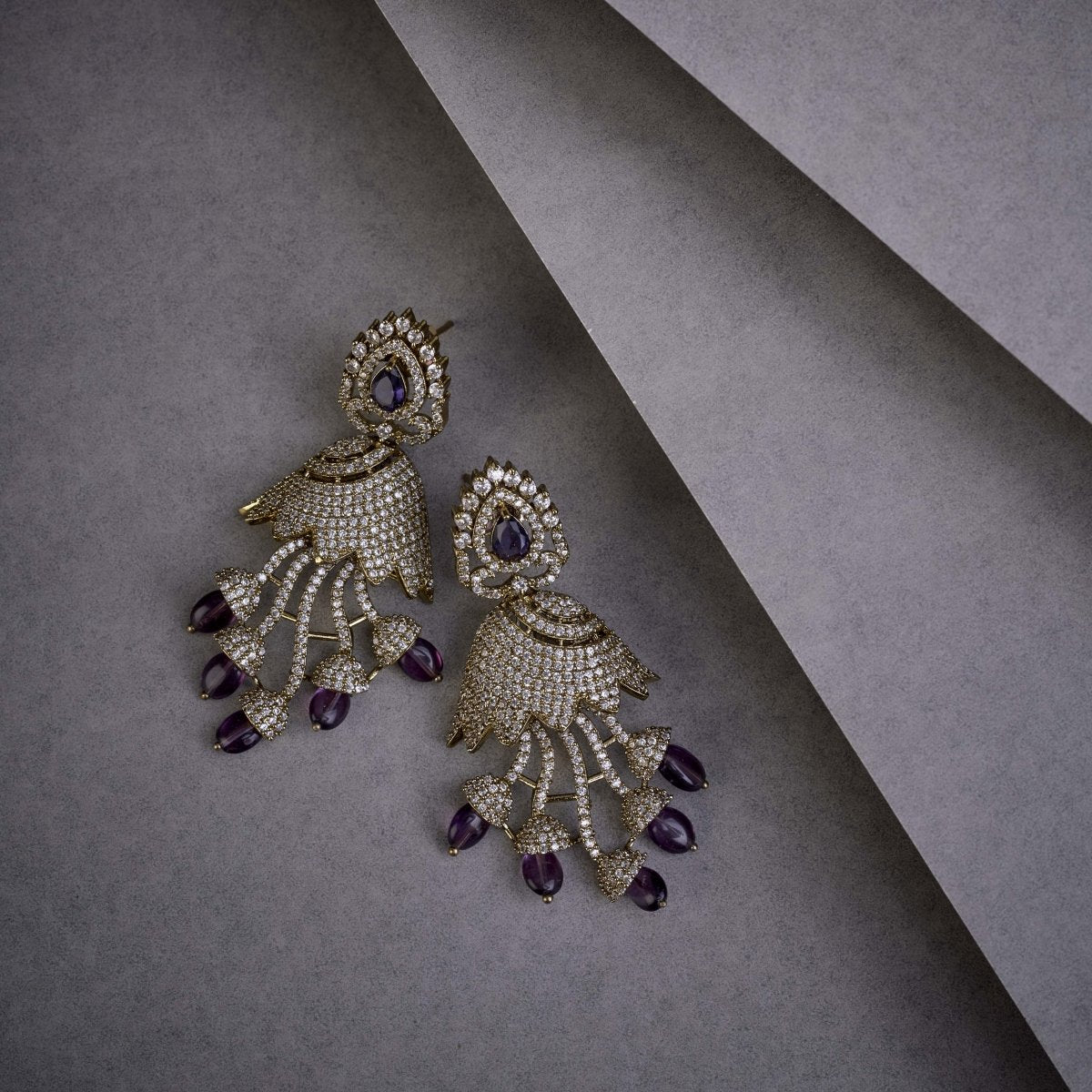 Peacock Design Mehendi Plated Dangle Earrings
