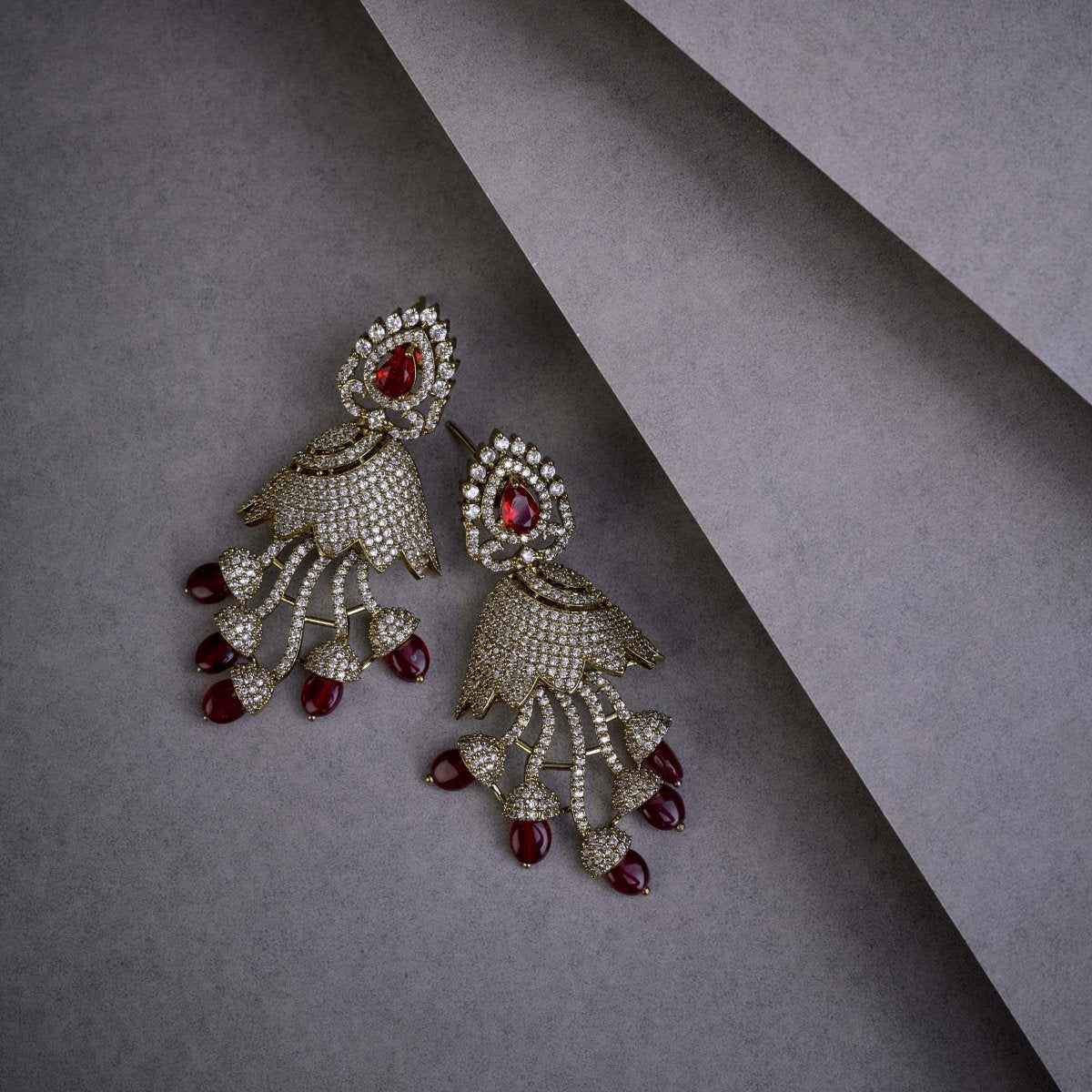 Peacock Design Mehendi Plated Dangle Earrings