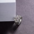 Radiant Bloom Rhodium Ring