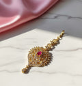 Radiant Red-White Gold Tika