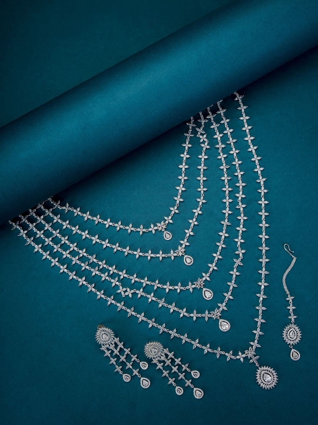 Radiant Rhodium White Necklace