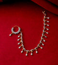 Radiant White Two Tone Nose Pin