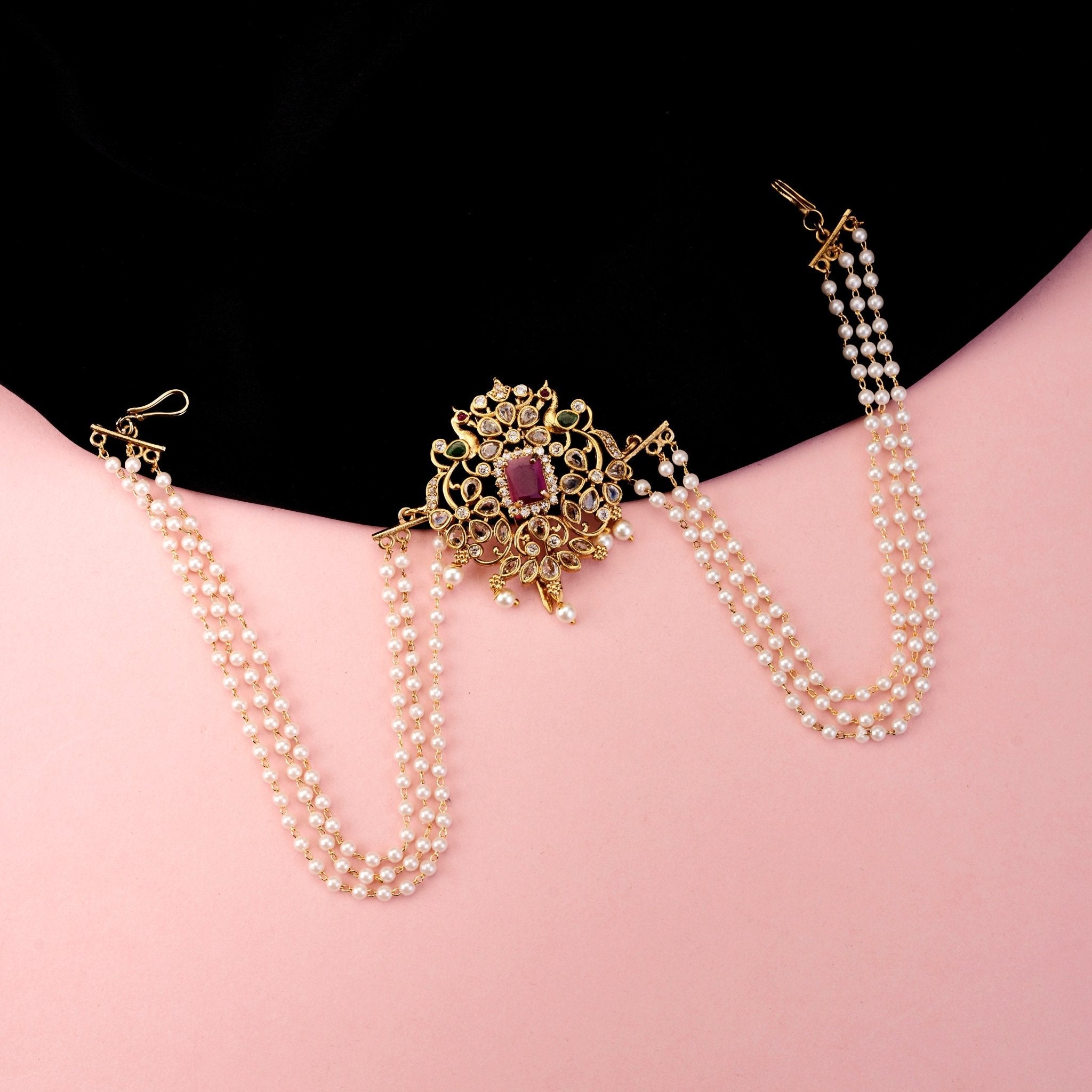 Rajkumari Charm Gold Plated Juda Pin