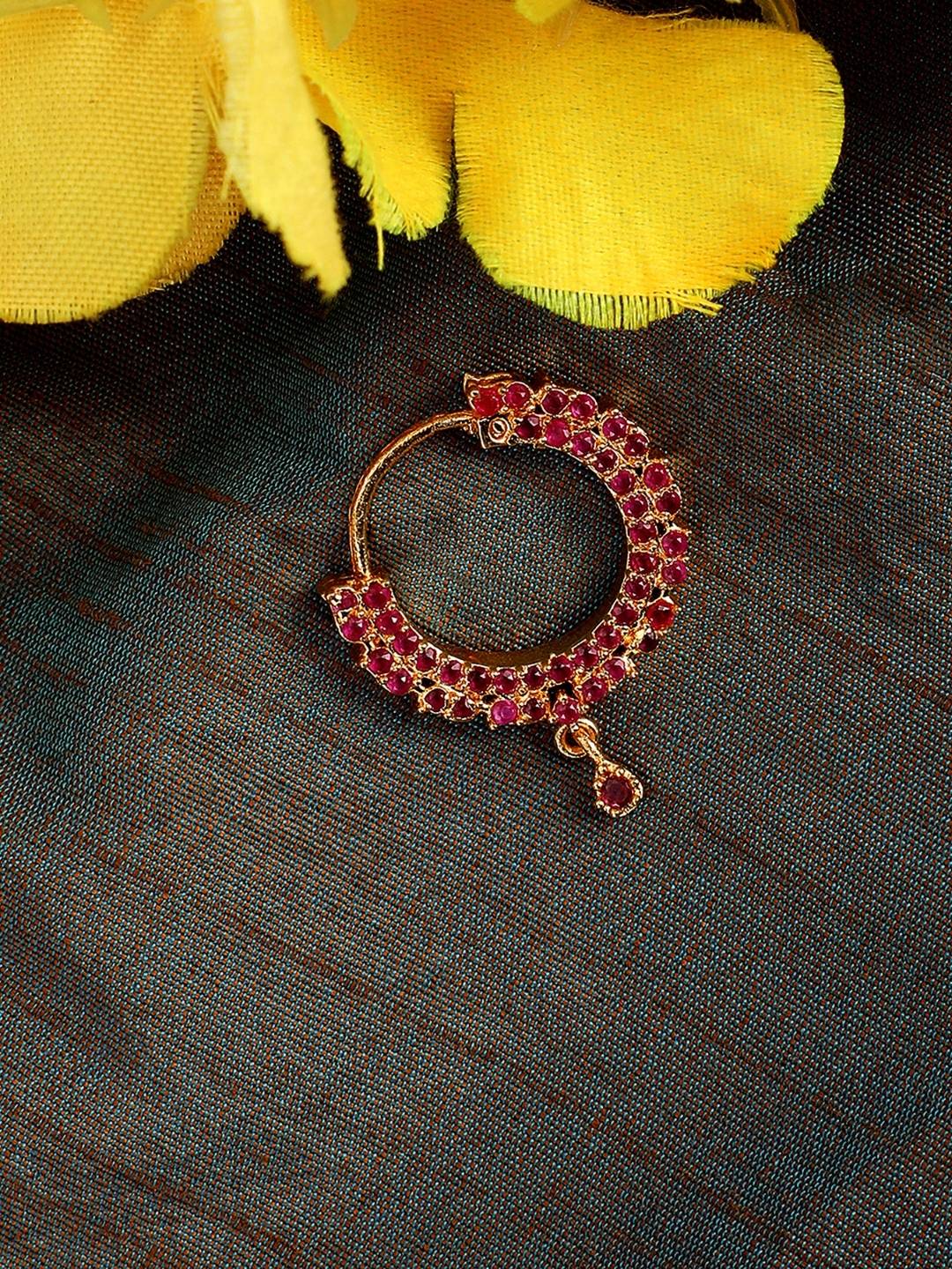Red-Gold Nose Pin