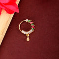 Red-Green-White CZ Nose Pin