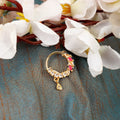 Red-White Gold Nose Pin