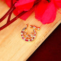 Red-White Gold Nose Pin