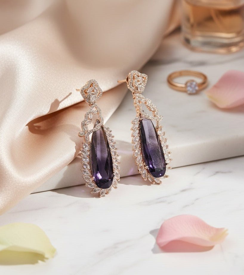 Regal Azure Glimmer Earrings