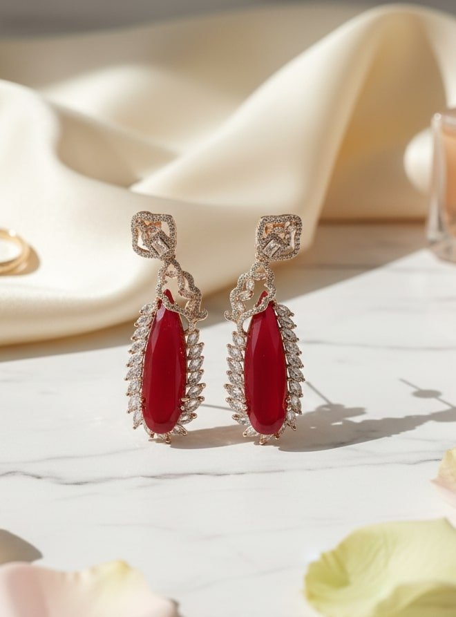 Regal Azure Glimmer Earrings