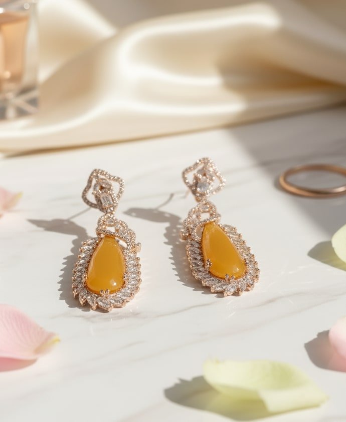 Regal Azure Glimmer Earrings