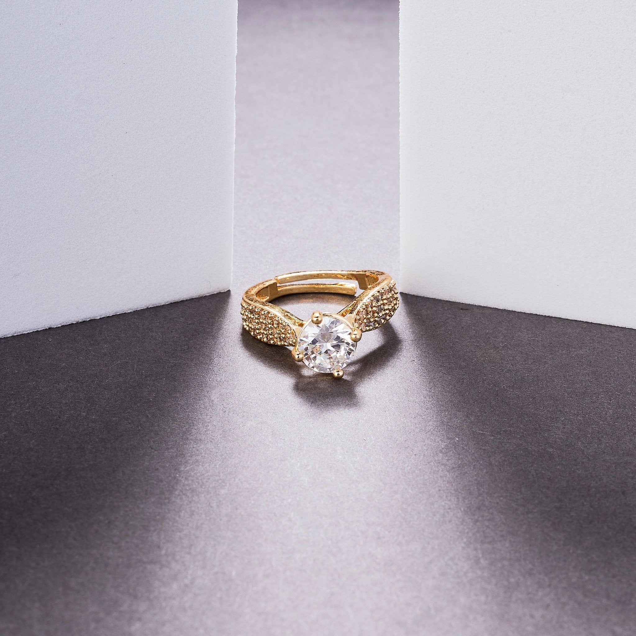 Regal Spark Gold Plated Ring