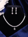 Rhodium Plated Crystal Zircon Jewelry Set