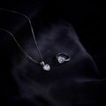 Rhodium Radiance Locket and Ring Combo