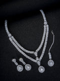Rhodium White Pearl Necklace