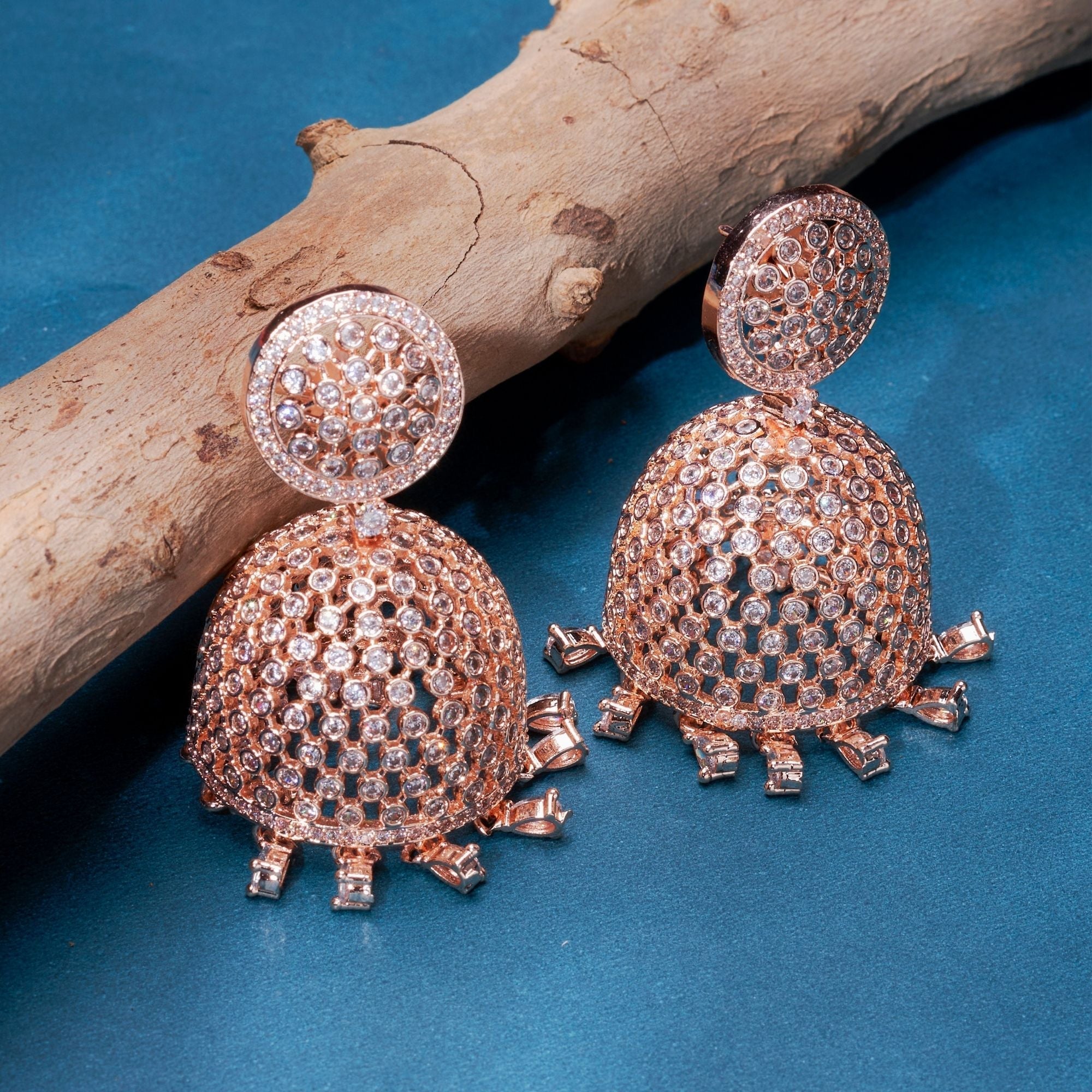 Rose Gold Bliss Jhumka