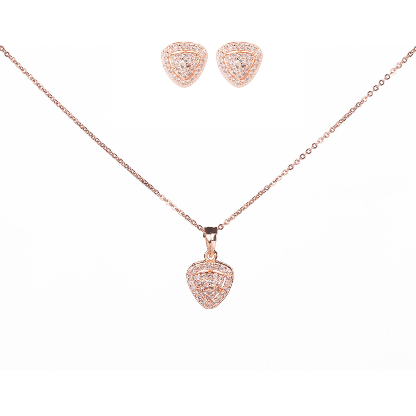 Opal Touch - Rose Gold Locket Set with Intricate Pattern - Locket Set