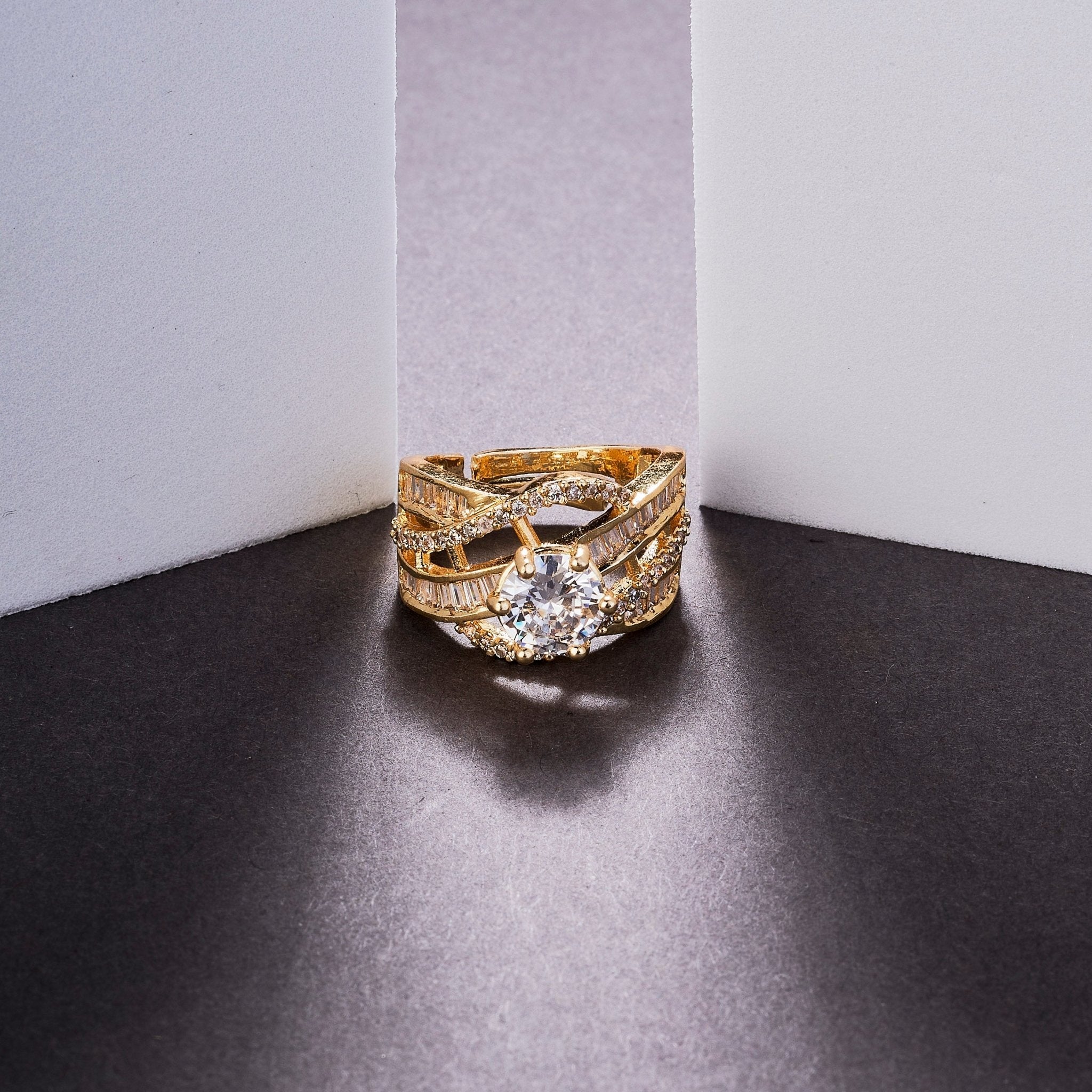 Royal Emrald Gold Plated Ring