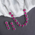 Royal Oval Necklace in Rhodium