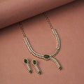 Royal Radiance CZ Gold Plated Necklace Set