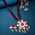 Ruby & Pearl Floret Jewelry Set
