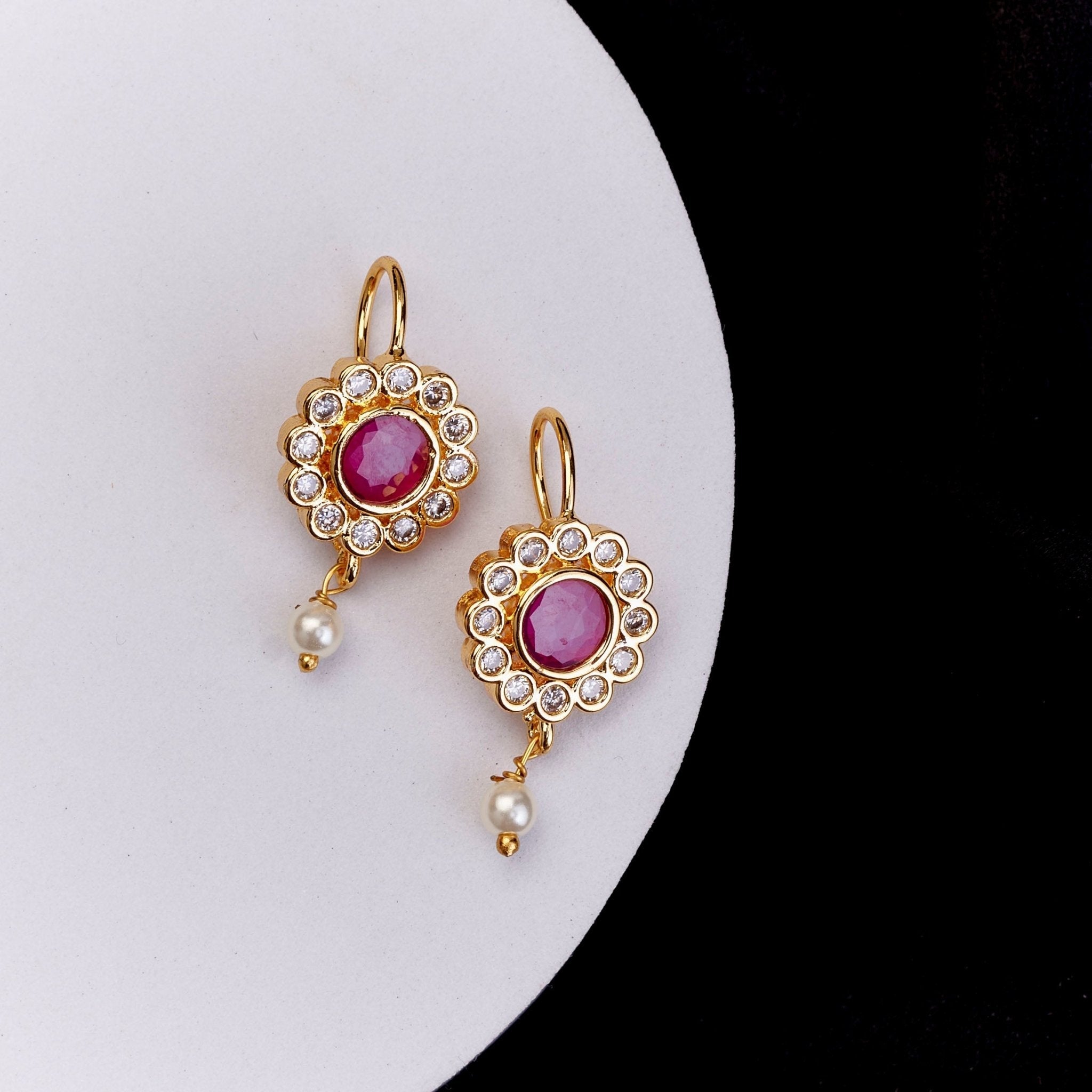 Saanjh Floral Gold Plated Earrings