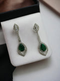 Scarlet Sparkle Rhodium Plated Crystal Red Earrings