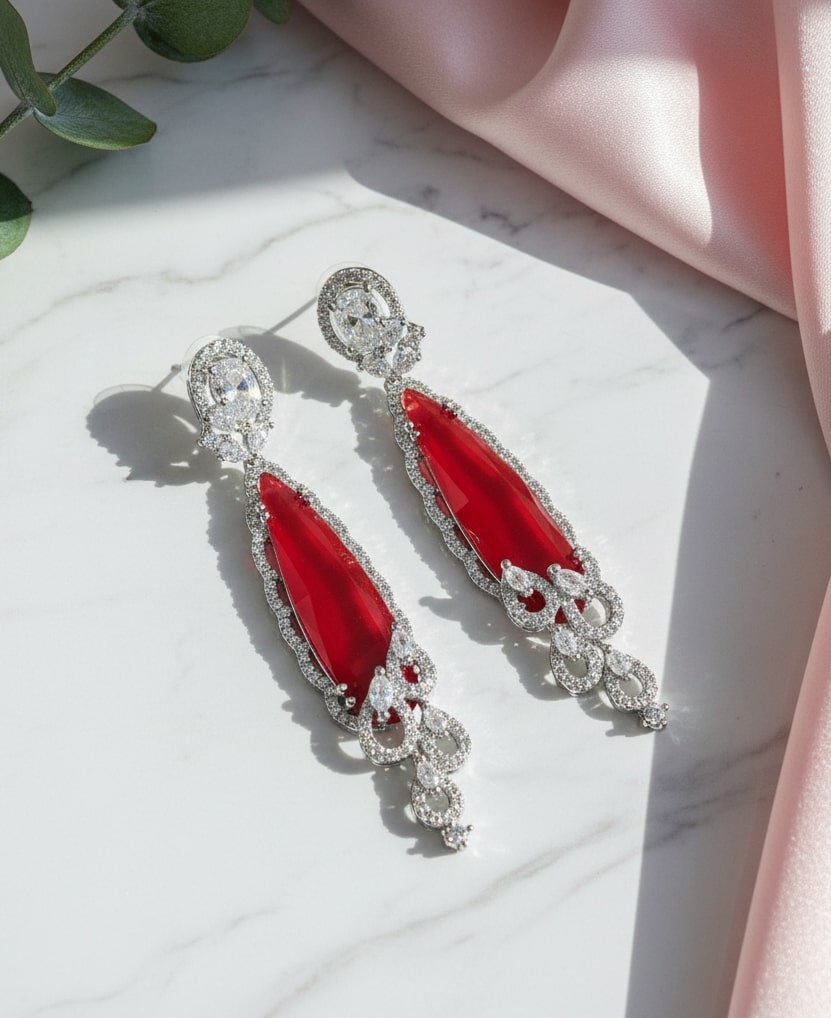 Scarlet Symphony Earrings